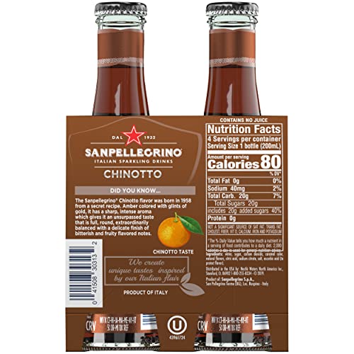 Sanpellegrino Chinotto Sparkling Citrus Drink, 4-Pack 6.75oz