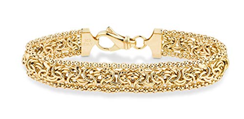 Italian 18K Gold Over Sterling Silver Mesh Bracelet