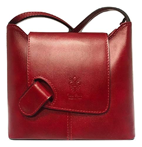 LaGaksta Isabella Italian Leather Red Crossbody Bag