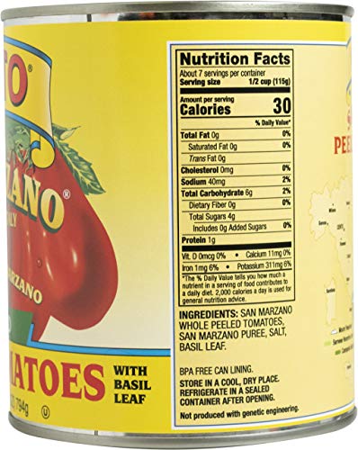 Cento Certified San Marzano Whole Peeled Plum Tomatoes, 28 Ounce , Pack Of 6