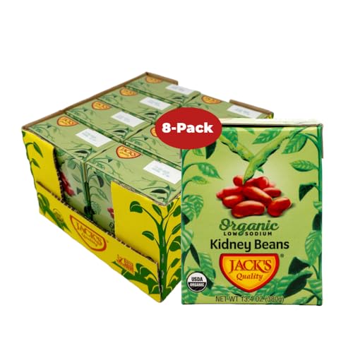 Jack's | Fagioli di alta qualità 380g | Ricchi di proteine e fibre, cuore sano | (Confezione da 8)