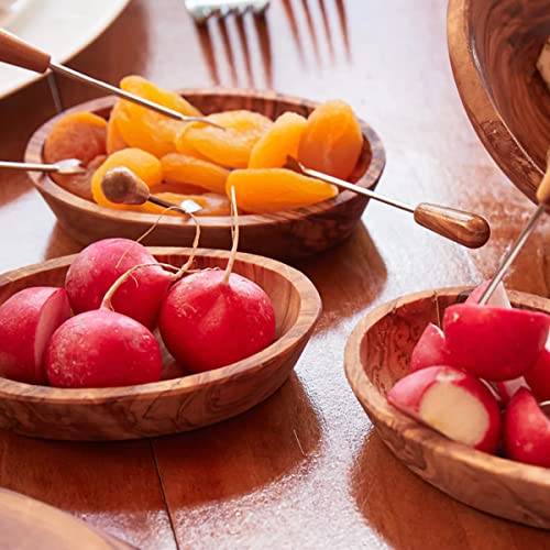 Set of 4 Italian Olivewood Aperitivo Bowls by Verve CULTURE