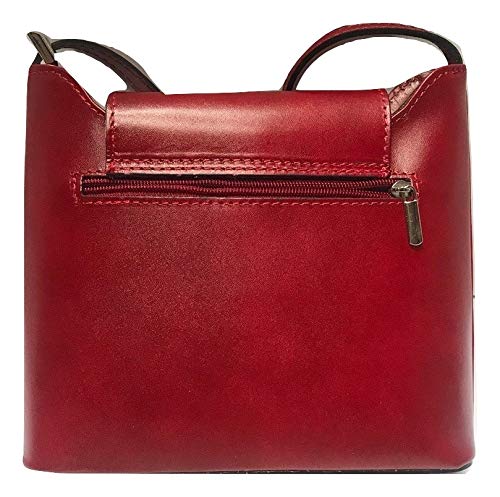 LaGaksta Isabella Italian Leather Red Crossbody Bag