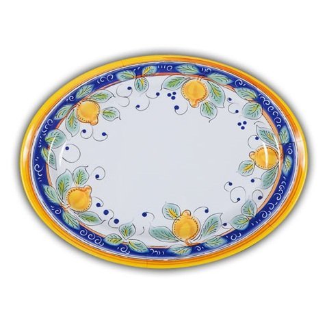 Italian Made Alcantara Oval Picnic Platter