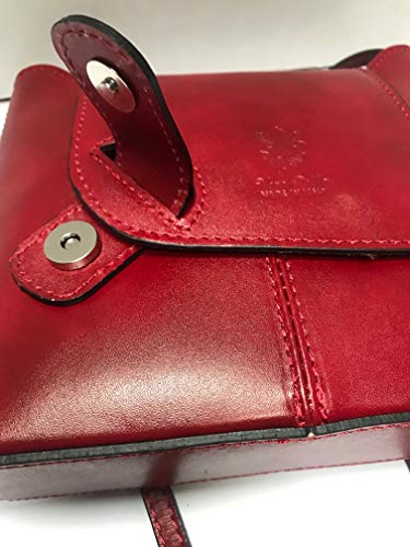 LaGaksta Isabella Italian Leather Red Crossbody Bag