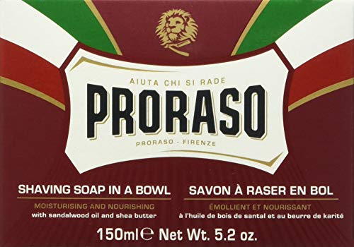 Proraso Shaving Soap in a Bowl, Moisturizing and Nourishing for Coarse Beards, 5.2 Oz