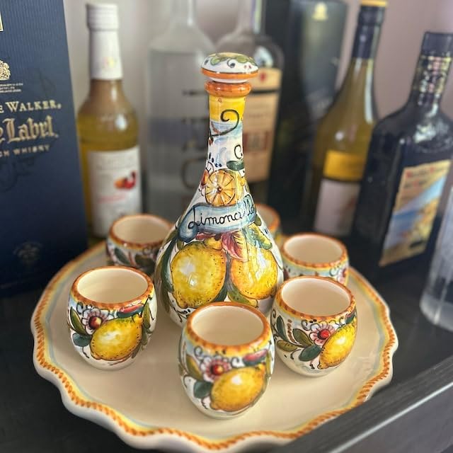 Hand Painted Italian Ceramic Pottery Set - Tuscan