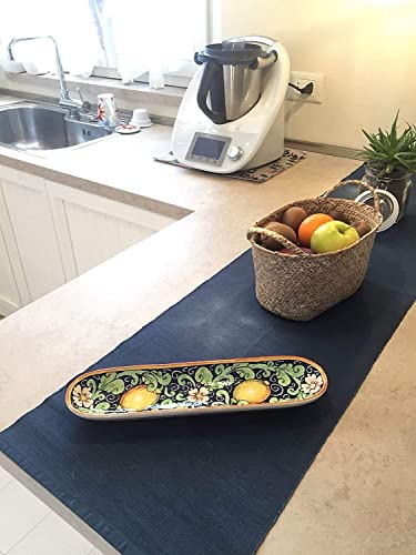 Italian Ceramic Appetizer Tray with Tuscan Lemons