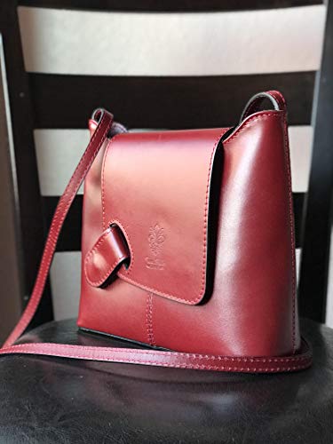 LaGaksta Isabella Italian Leather Red Crossbody Bag