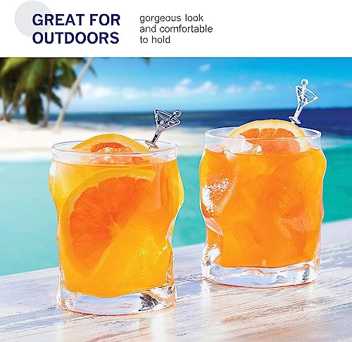 Bormioli Rocco Sorgente Glasses, White, 14.25 oz, 4-Pack