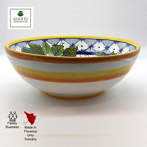 Hand Painted Tuscan Ceramic Kitchen Bowl - Made in Italy
