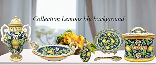 Italian Ceramic Appetizer Tray with Tuscan Lemons