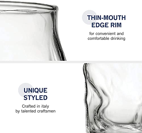 Bormioli Rocco Sorgente Glasses, White, 14.25 oz, 4-Pack