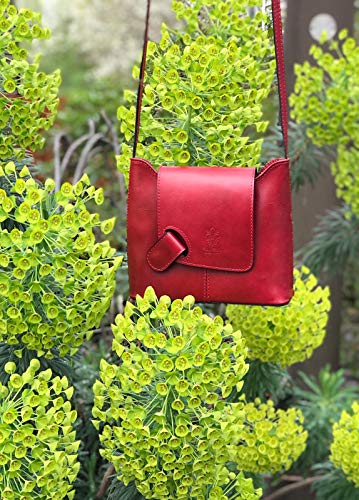 LaGaksta Isabella Italian Leather Red Crossbody Bag