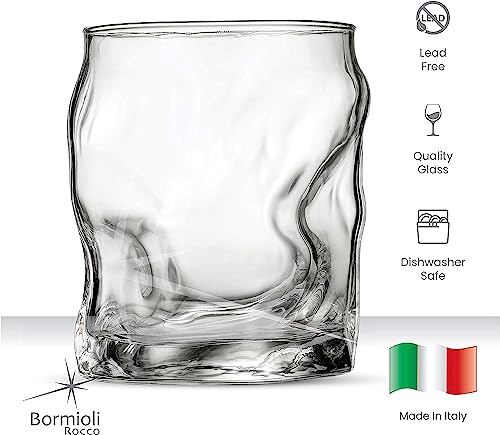 Bormioli Rocco Sorgente Glasses, White, 14.25 oz, 4-Pack