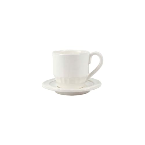 Vietri Pietra Serena Espresso Cup & Saucer Set