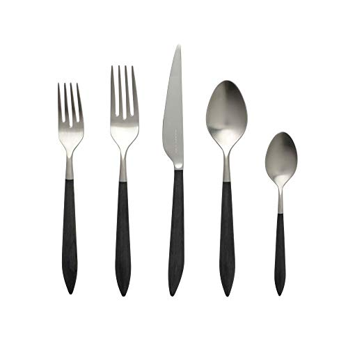 Vietri Ares Argento - Black 5-Piece Italian Utensils