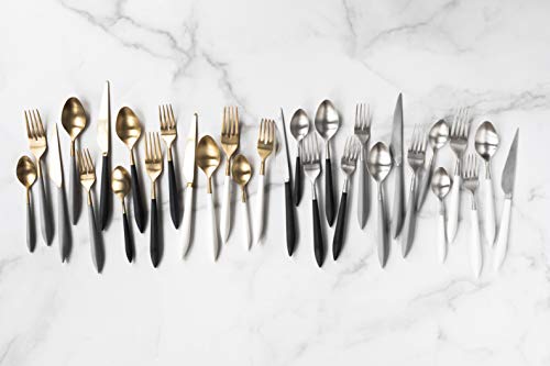 Vietri Ares Argento - Black 5-Piece Italian Utensils
