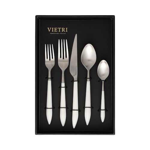 Vietri Ares Argento - White 5-Piece Place Setting