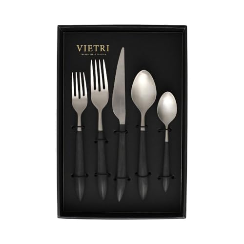 Vietri Ares Argento - Black 5-Piece Place Setting