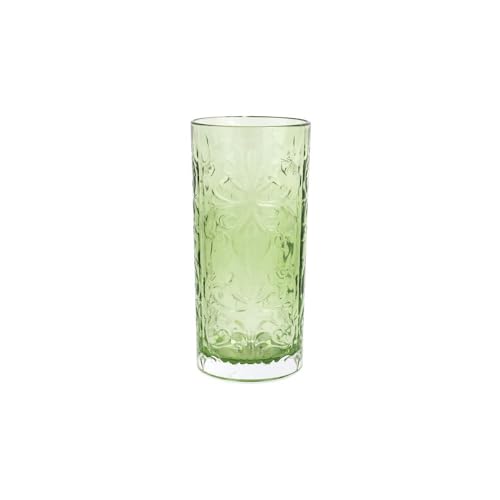 Vietri Barocco Mint Green Highball Cocktail Glass, 6