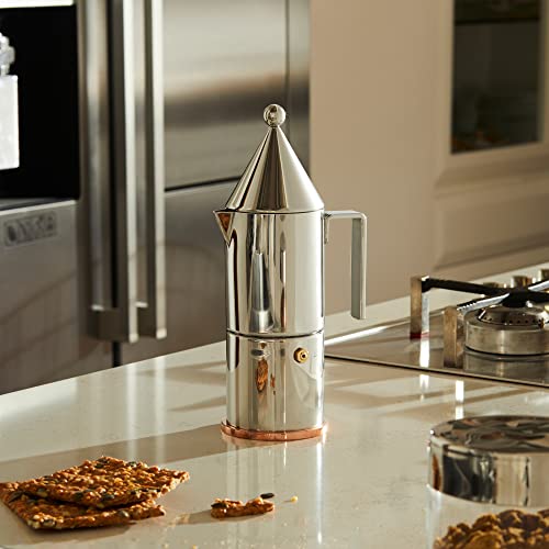 Alessi LA CONICA Espresso Coffee Maker, 3 Cup