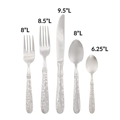 Vietri Martellato 5-Piece Place Setting - Italian Stainless Steel
