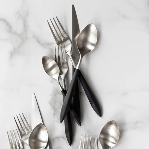 Vietri Ares Argento - Black 5-Piece Place Setting