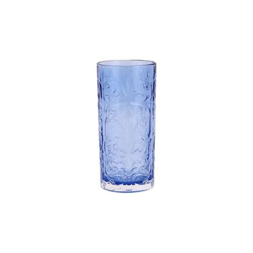 Vietri Barocco Cobalt Highball Glass Cocktail 12 oz