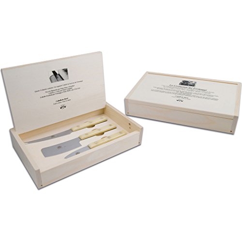 Coltellerie Berti Set of 3 Cheese Knives - Ivory Handles