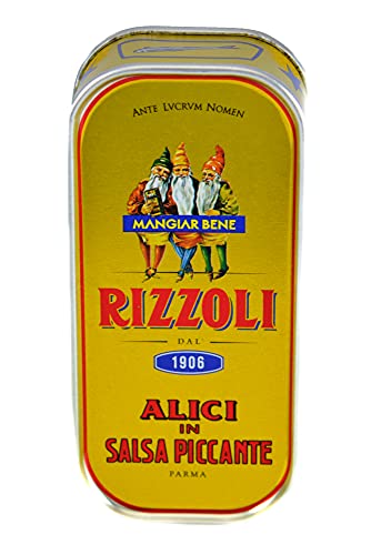 Alici Rizzoli fillets of anchovies in spicy sauce 3 boxes of 90 gr