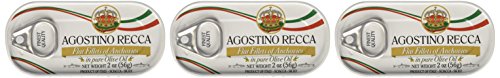 Agostino Recca - Flat Fillets of Anchovies in Olive Oil, (3)- 2 Ounce. Tins