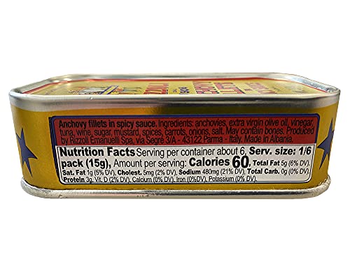 Alici Rizzoli fillets of anchovies in spicy sauce 3 boxes of 90 gr