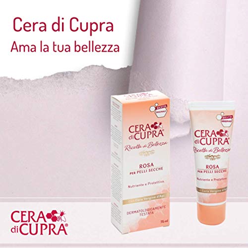 Cera di Cupra"Rosa per Pelli Secche" Cream for Dry Skin, Anti-age Formula - 2.5 Fluid Ounces (75ml) Tube [ Italian Import ]