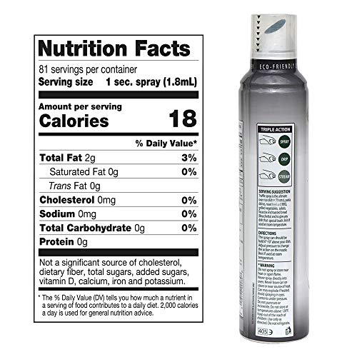 Mantova Extra Virgin Olive Oil Spray Truffle Flavored 8 oz. Spray Bottle - Manage Oil Amount - Great For Salads & Cooking