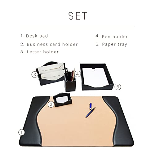 Maruse Leather Desk Set & Office Accessories - Italian Made