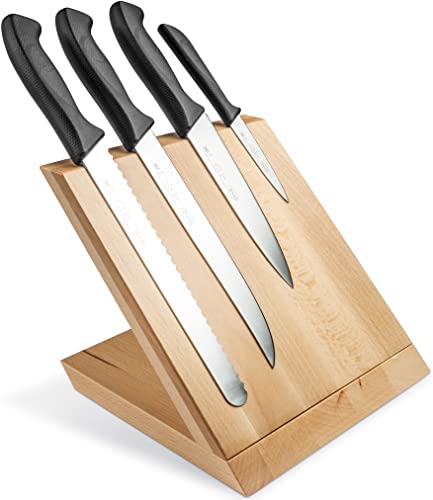 SANELLI Italian Knife Set with Magnetic Block - Black