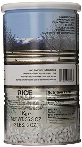 Italian Acquerello Rice, 2lb-3 Ounce Tin