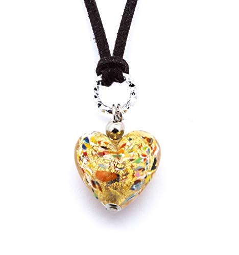 Murano Glass Heart Pendant - Handmade in Italy