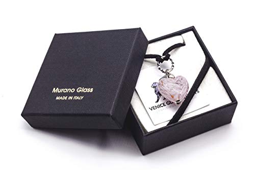 Murano Glass Heart Pendant - Handmade in Italy