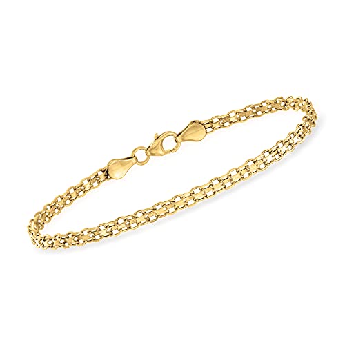 Ross-Simons Italian 14kt Gold Bismark-Link Bracelet