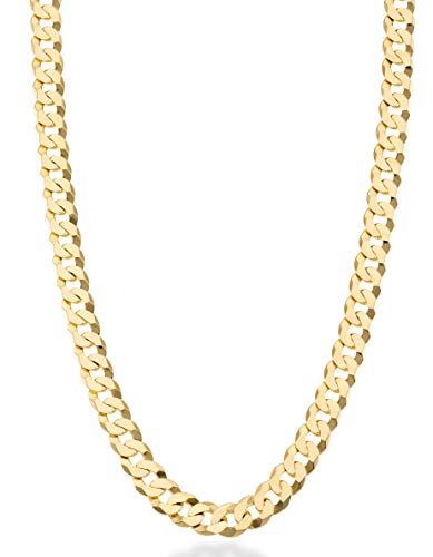 Italian Made 18K Gold 7mm Cuban Link Necklace