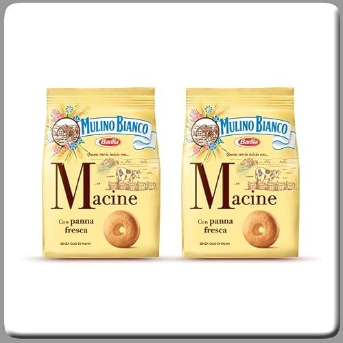 Mulino Bianco: "Macine" Shortbread cookies Cream - 12.3 Oz (350g) Pack of 2 [ Italian Import ] …
