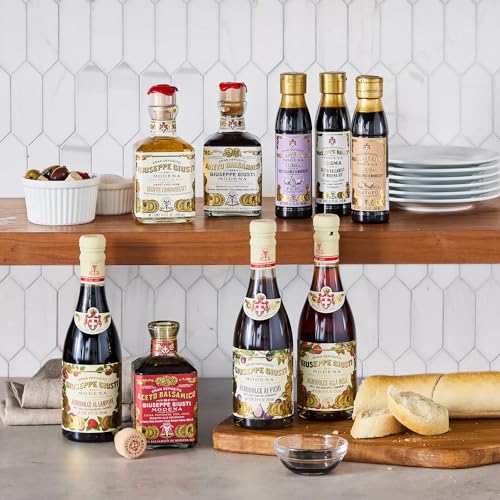 Giusti Giuseppe Modena Balsamic Vinegar, 5 Gold Medals "Banda Rossa" Champagnotta In a Gift Box, from Modena Italy, 8.45 fl oz (250ml)
