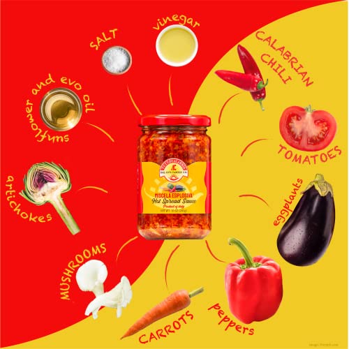 Authentic Calabrian Hot Sauce with Giardiniera Vegetables