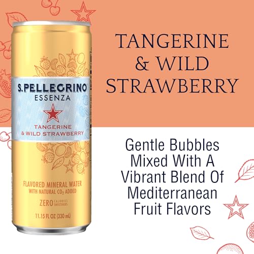 S.Pellegrino Tangerine Wild Strawberry Flavored Mineral Water