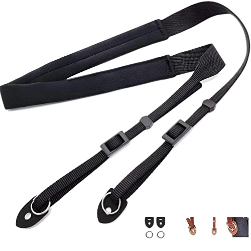 CHMETE Washable Soft Neoprene Camera Neck Strap (Black)