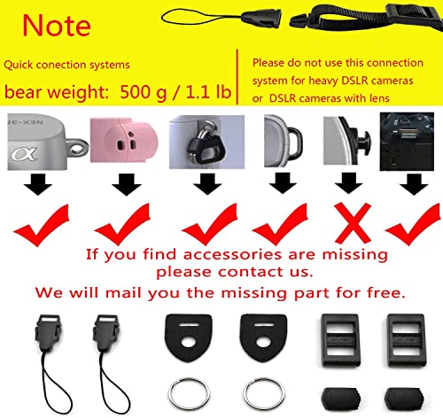 CHMETE Washable Soft Neoprene Camera Neck Strap (Black)