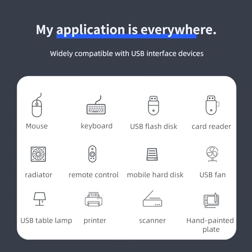 ANYPLUS USB 3.0 Hub, 4 Port USB Hub Splitter,Portable USB Adapter Mini Multiport Expander for Desktop, Laptop, Xbox, Flash Drive, HDD, Console, Printer, PC, Keyboards, HP, Dell