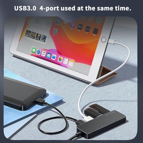 ANYPLUS USB 3.0 Hub, 4 Port USB Hub Splitter,Portable USB Adapter Mini Multiport Expander for Desktop, Laptop, Xbox, Flash Drive, HDD, Console, Printer, PC, Keyboards, HP, Dell